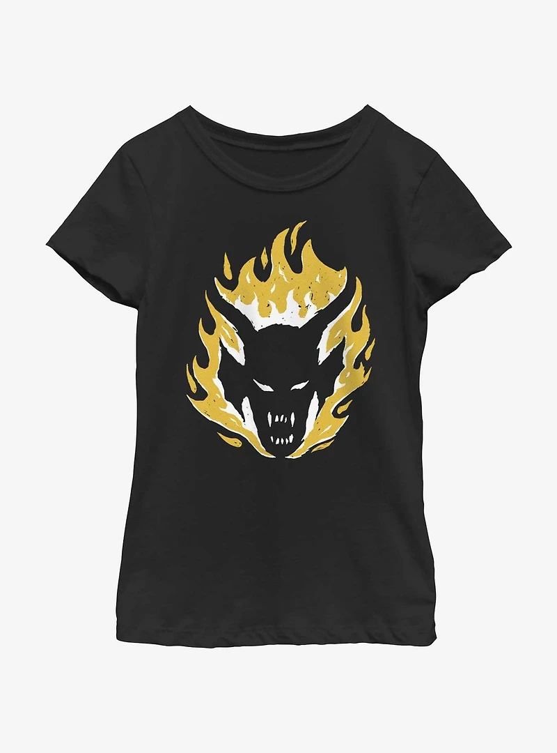 Stranger Things Demon Head Youth Girls T-Shirt