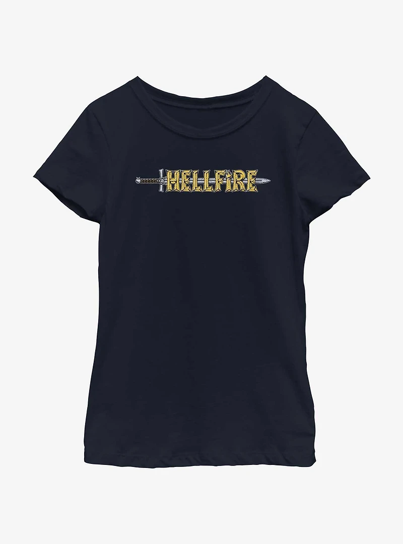 Stranger Things Hellfire Sword Logo Youth Girls T-Shirt