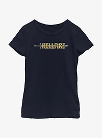 Stranger Things Hellfire Sword Logo Youth Girls T-Shirt