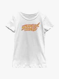 Stranger Things Vanishing Fire Logo Youth Girls T-Shirt