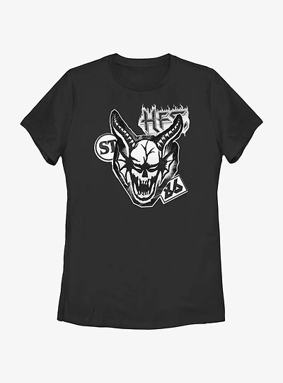 Stranger Things Cutout Hellfire Demon Womens T-Shirt
