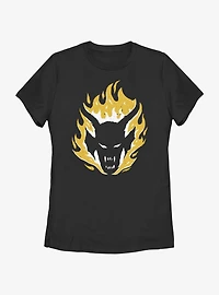 Stranger Things Demon Head Womens T-Shirt