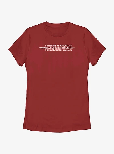 Stranger Things Hellfire Sword Logo Womens T-Shirt