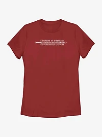 Stranger Things Hellfire Sword Logo Womens T-Shirt