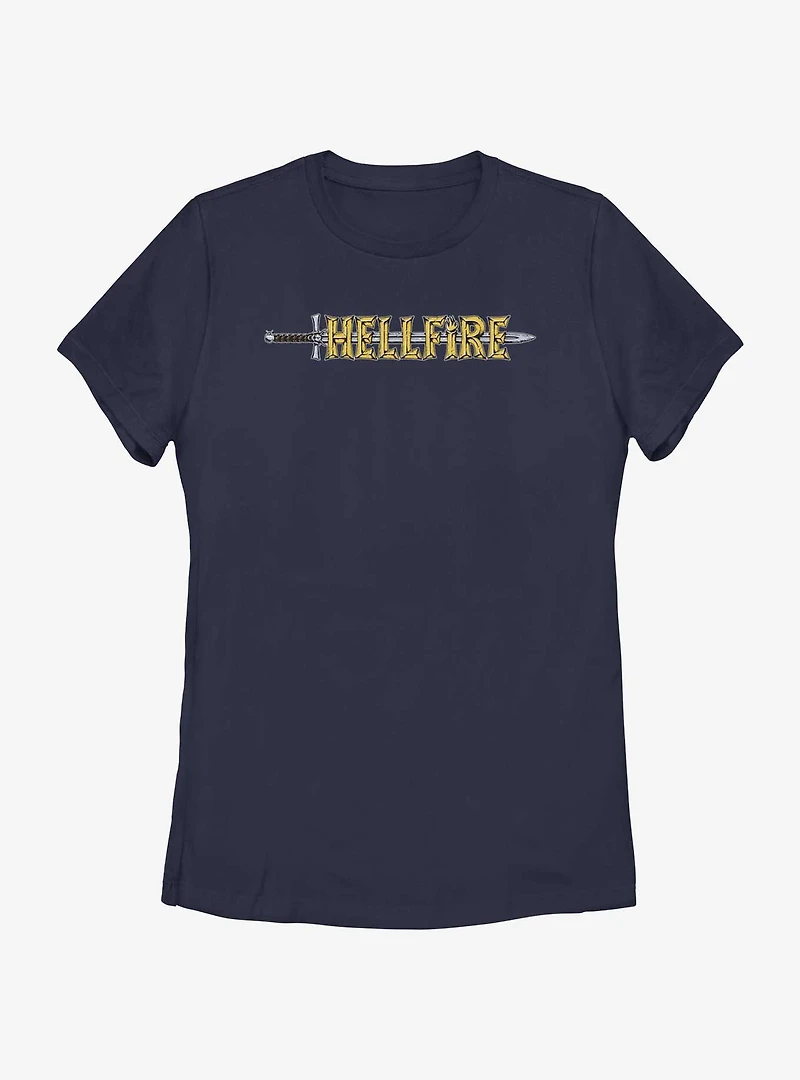 Stranger Things Hellfire Sword Logo Womens T-Shirt