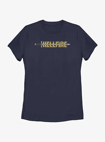 Stranger Things Hellfire Sword Logo Womens T-Shirt