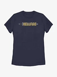 Stranger Things Hellfire Sword Logo Womens T-Shirt