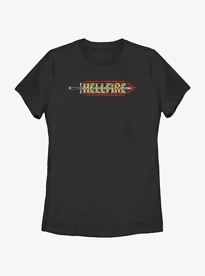 Stranger Things Hellfire Sword Logo Womens T-Shirt
