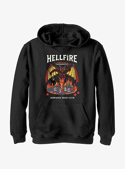 Stranger Things Hellfire Hawkins High Club Youth Hoodie