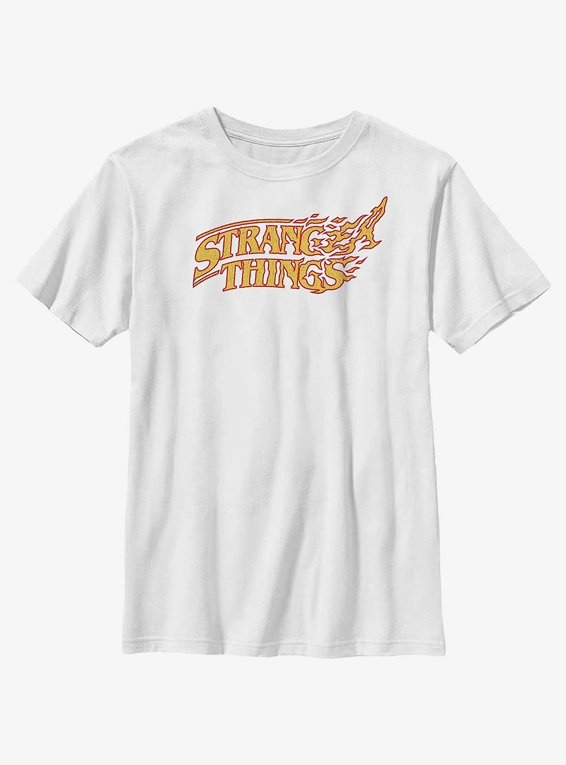 Stranger Things Vanishing Fire Logo Youth T-Shirt