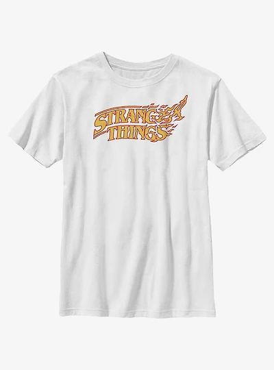 Stranger Things Vanishing Fire Logo Youth T-Shirt
