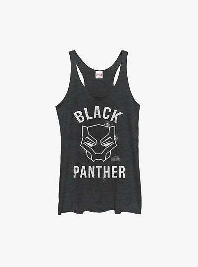 Marvel Black Panther Stencil Chalk Logo Womens Tank Top