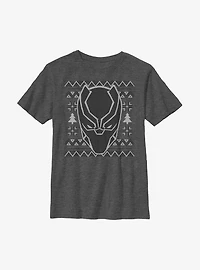 Marvel Black Panther Back Ugly Christmas Youth T-Shirt