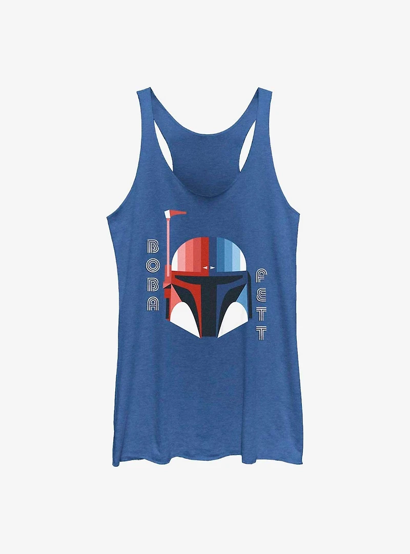 Star Wars Patriotic Boba Fett Helmet Girls Tank