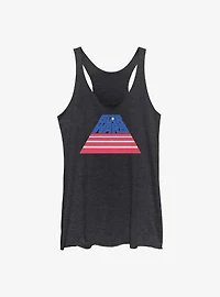 Star Wars American Flag Slant Logo Girls Tank
