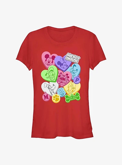 Disney Mickey Mouse Candy Hearts Girls T-Shirt