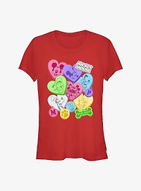 Disney Mickey Mouse Candy Hearts Girls T-Shirt