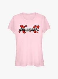 Minecraft Hearts Logo Girls T-Shirt