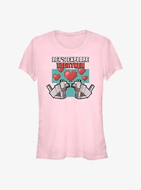 Minecraft Puppy Love Valentine Girls T-Shirt