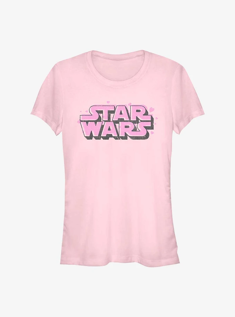 Star Wars Floating Hearts Logo Girls T-Shirt