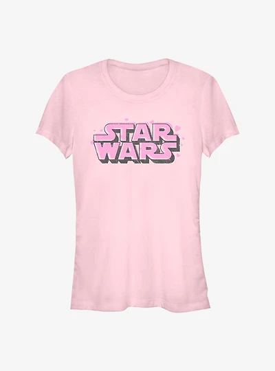 Star Wars Floating Hearts Logo Girls T-Shirt