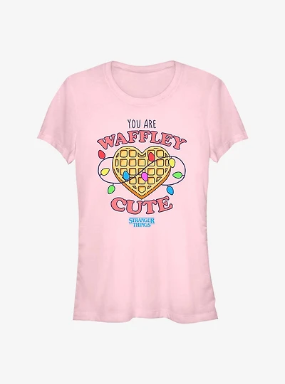 Stranger Things Heart Waffley Cute Girls T-Shirt