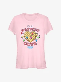 Stranger Things Heart Waffley Cute Girls T-Shirt