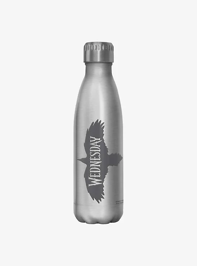Wednesday Nevermore Raven Water Bottle