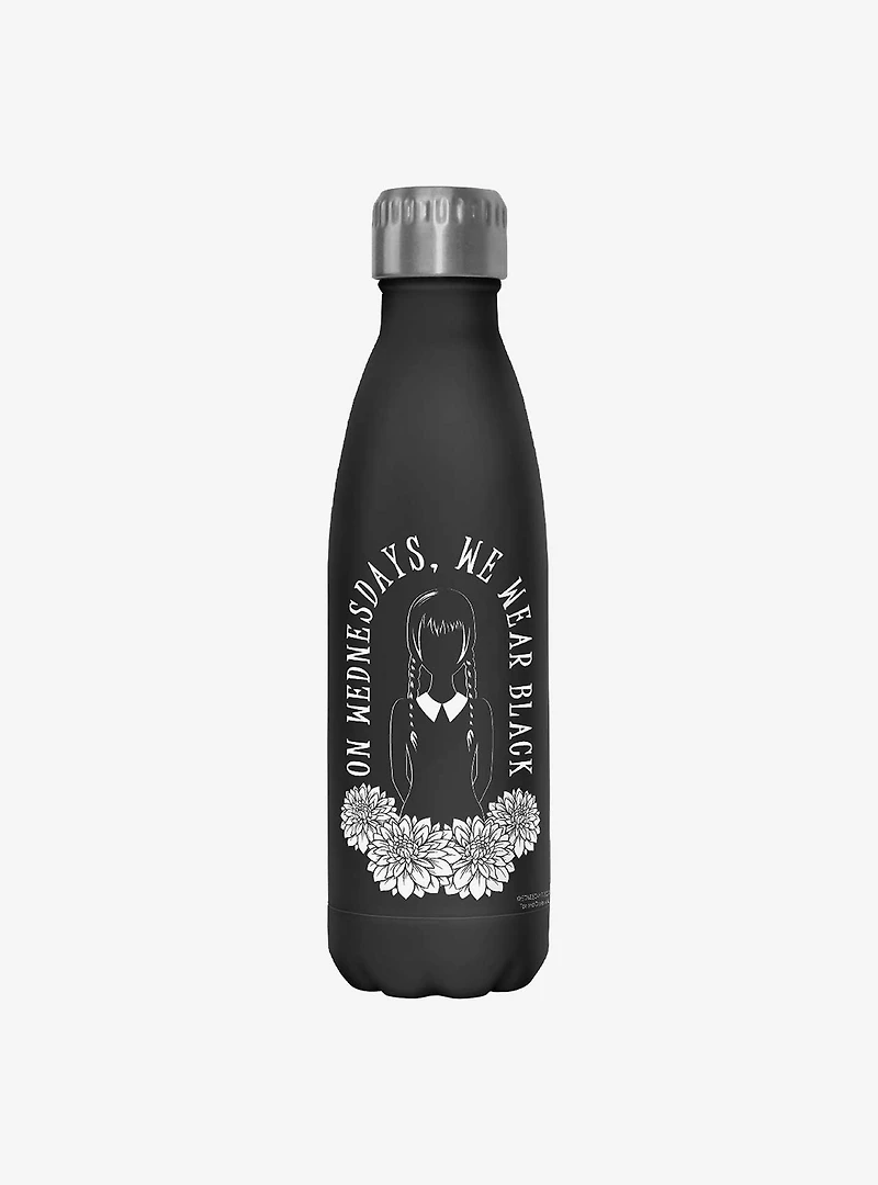 Wednesday We Wear Black Water Bottle