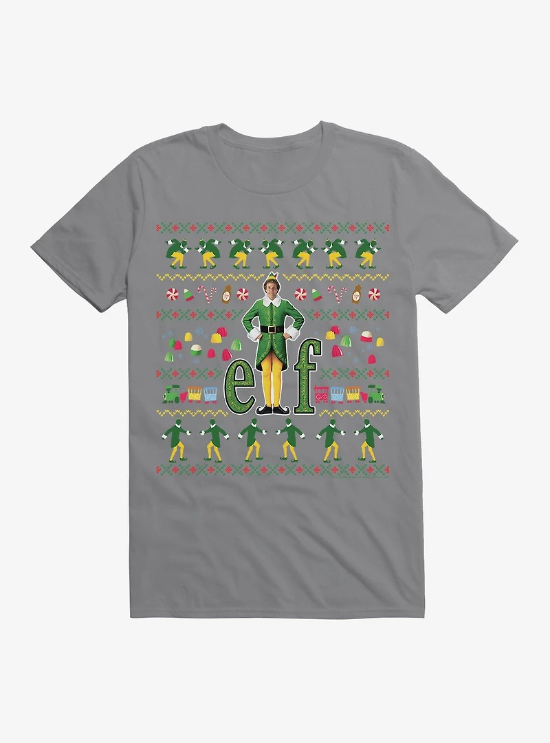 Elf Movie Ugly Christmas Pattern T-Shirt