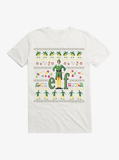 Elf Movie Ugly Christmas Pattern T-Shirt