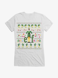 Elf Movie Ugly Christmas Pattern Girls T-Shirt