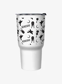 Wednesday Icons Pattern Travel Mug