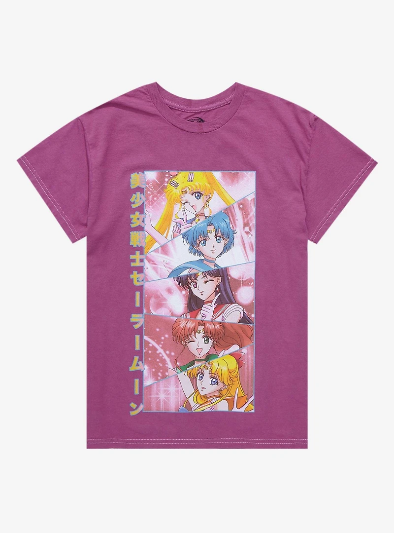 Sailor Moon Crystal Panel Boyfriend Fit Girls T-Shirt