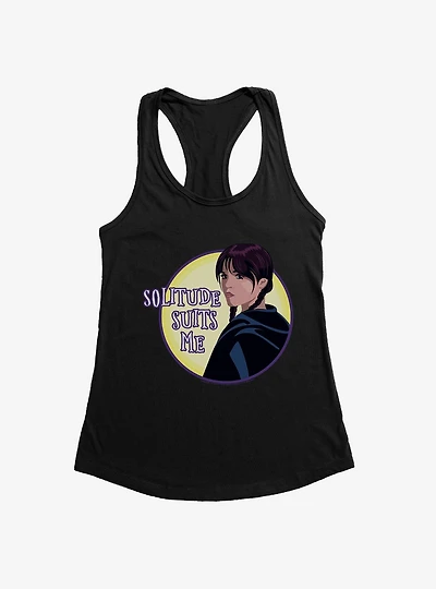 Wednesday Solitude Suits Me Womens Tank Top
