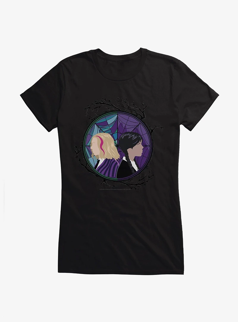 Wednesday Enid And Portrait Girls T-Shirt