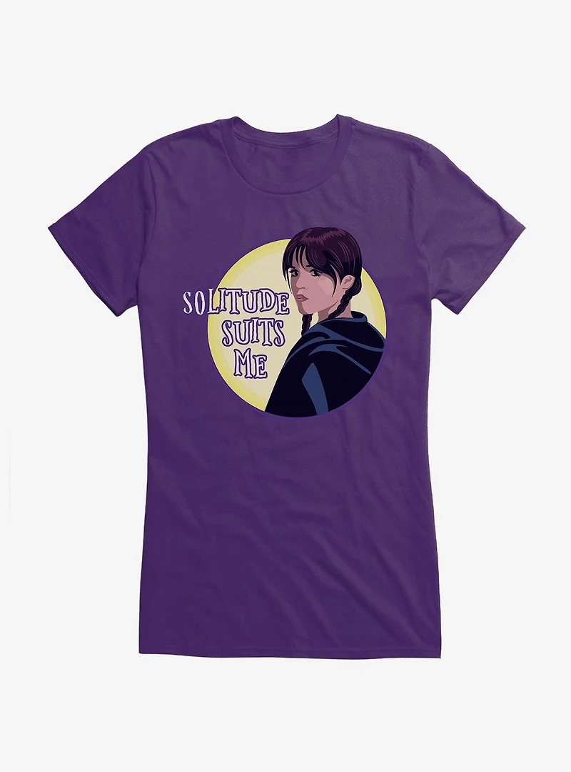 Wednesday Solitude Suits Me Girls T-Shirt