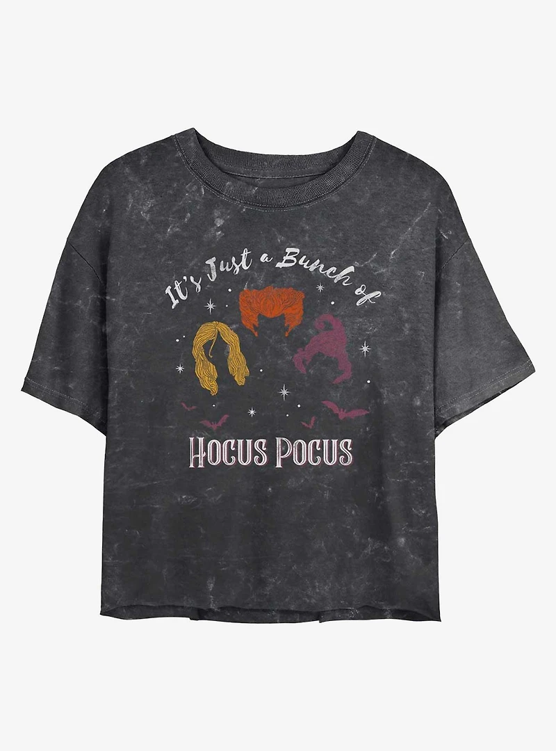 Disney Hocus Pocus Bunch of Mineral Wash Womens Crop T-Shirt