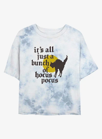 Disney Hocus Pocus Frightened Binx Tie-Dye Womens Crop T-Shirt
