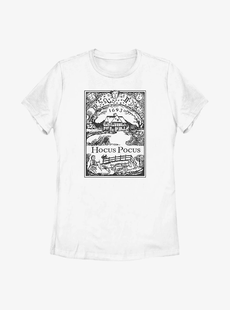 Disney Hocus Pocus Sanderson House Vintage Poster Womens T-Shirt