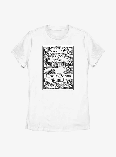 Disney Hocus Pocus Sanderson House Vintage Poster Womens T-Shirt