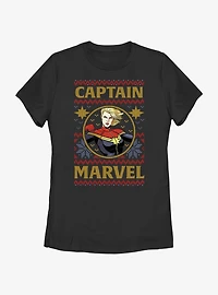 Marvel Captain Ugly Christmas Womens T-Shirt