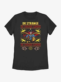 Marvel Doctor Strange Sorcerer Supreme Ugly Christmas Womens T-Shirt
