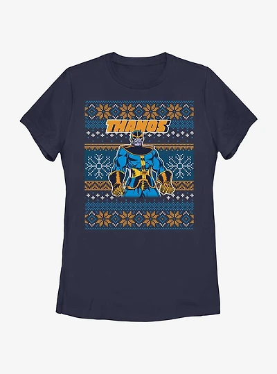 Marvel Thanos Ugly Christmas Womens T-Shirt