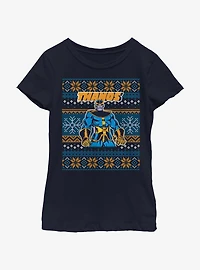 Marvel Thanos Ugly Christmas Youth Girls T-Shirt