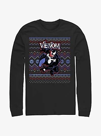 Marvel Venom Venomous Ugly Christmas Long-Sleeve T-Shirt