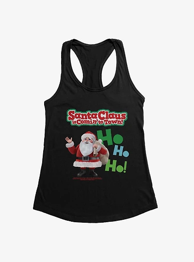 Santa Claus Is Comin' To Town! Ho Ho Ho! Santa Claus Girls Tank