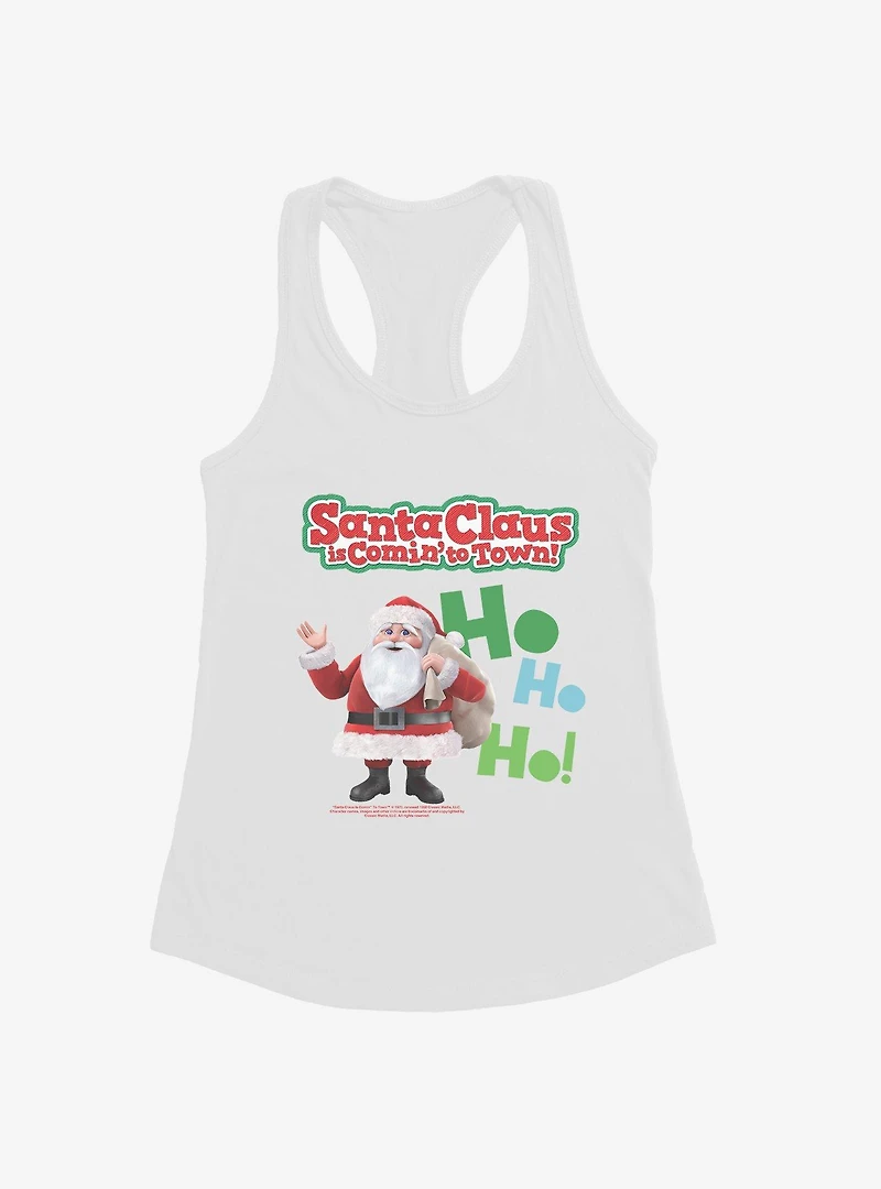Santa Claus Is Comin' To Town! Ho Ho Ho! Santa Claus Girls Tank