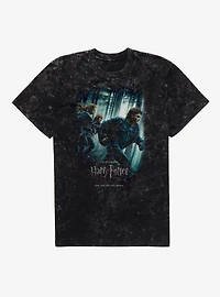 Harry Potter and the Deathly Hallows: Part Movie Poster Mineral Wash T-Shirt
