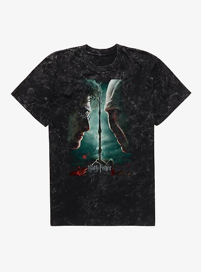 Harry Potter and the Deathly Hallows: Part 2 Movie Poster Mineral Wash T-Shirt